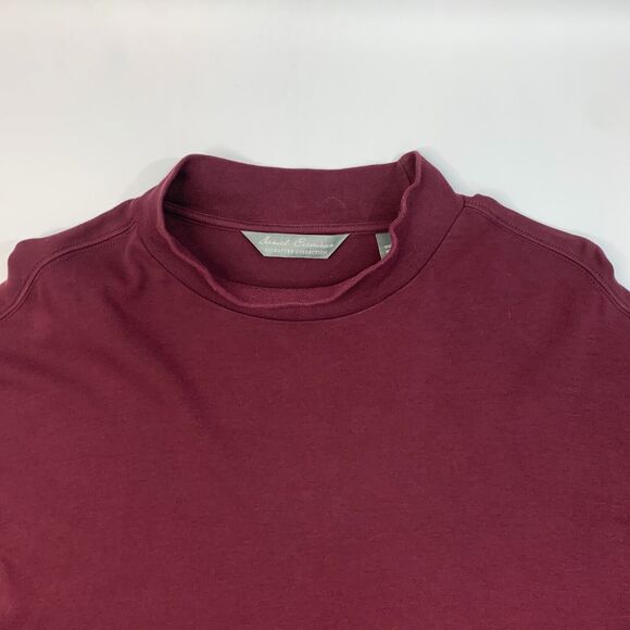 Daniel Cremieux Mock Neck Sweater Mens XL Extra Large Raisin Cotton Lightweight - Picture 4 of 12